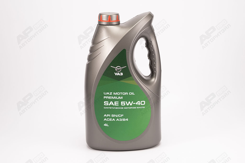 Масло моторное UAZ MOTOR OIL PREMIUM 5W-40; 4 лит. SN/CF УАЗ Оригинал