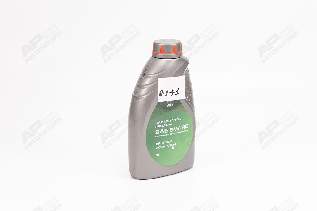Масло моторное UAZ MOTOR OIL PREMIUM 5W-40; 1 лит. УАЗ Оригинал