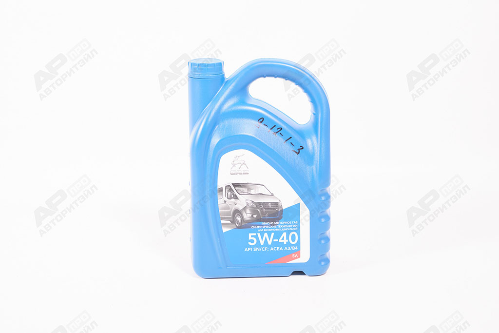 Масло моторное ГАЗ 5W40 синтетика 5л (API SN/CF ACEA A3/B4) ГАЗ Оригинал 1685790