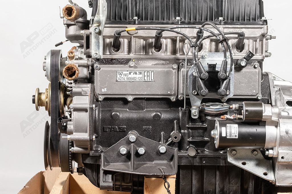 Двигатель (авт. ГАЗель Бизнес, УМЗ-A274 EvoTech Евро-4) чугунный блок + теплообменник ГАЗ Оригинал