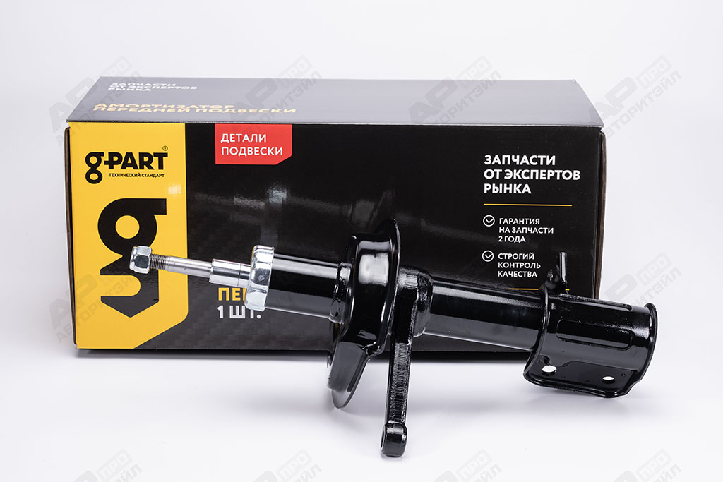 Амортизатор передней подвески масляный левый ВАЗ-1118 Kalina (под коническую пружину) G-PART 1118-29